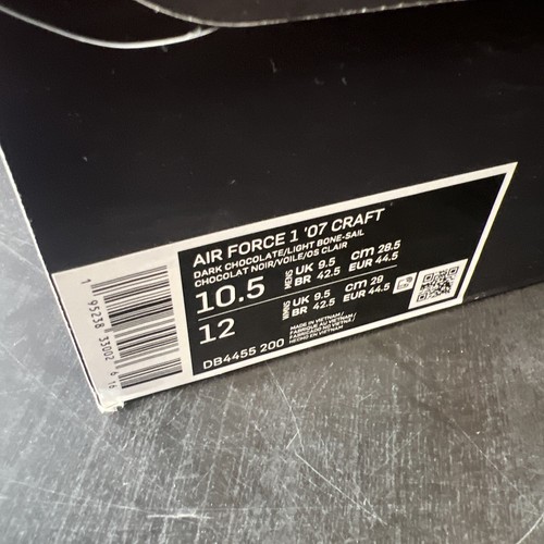 Nike Air Force 1 '07 Craft Shoes "Dark Chocolate" Sail (DB4455-200) - Picture 10 of 10