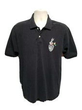 Vintage 1991 Warner Bros Studio Store Bugs Bunny Mens Large Black Polo Shirt