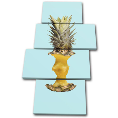 Ananas Apfel Konzept Essen Küche MULTI LEINWANDBILD WANDBILD Bild Druck