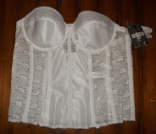 Dominique Women's Lace Longline Corset Full Figure Bustier Bra 8949 Size 38C NWT