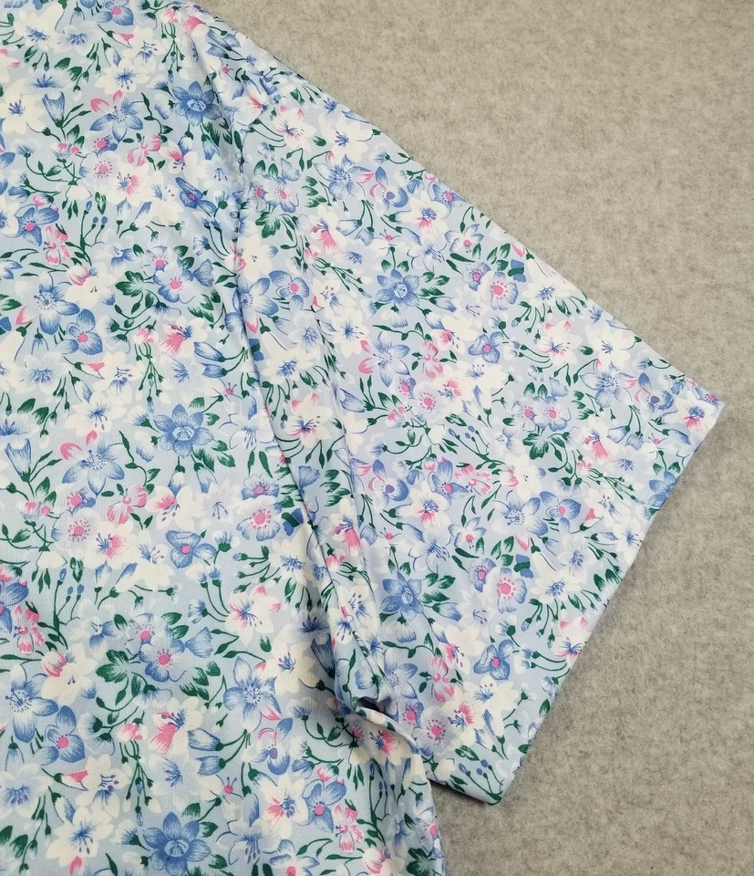 Camiseta Haband Para Mujer XX 2X Multicolor Floral Manga Corta Top Cuello Redondo Elastizada Foto 3 de 4