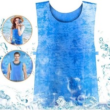Water Activated Cooling Vest Lightweight Heat Relief Vest for Hiking Working