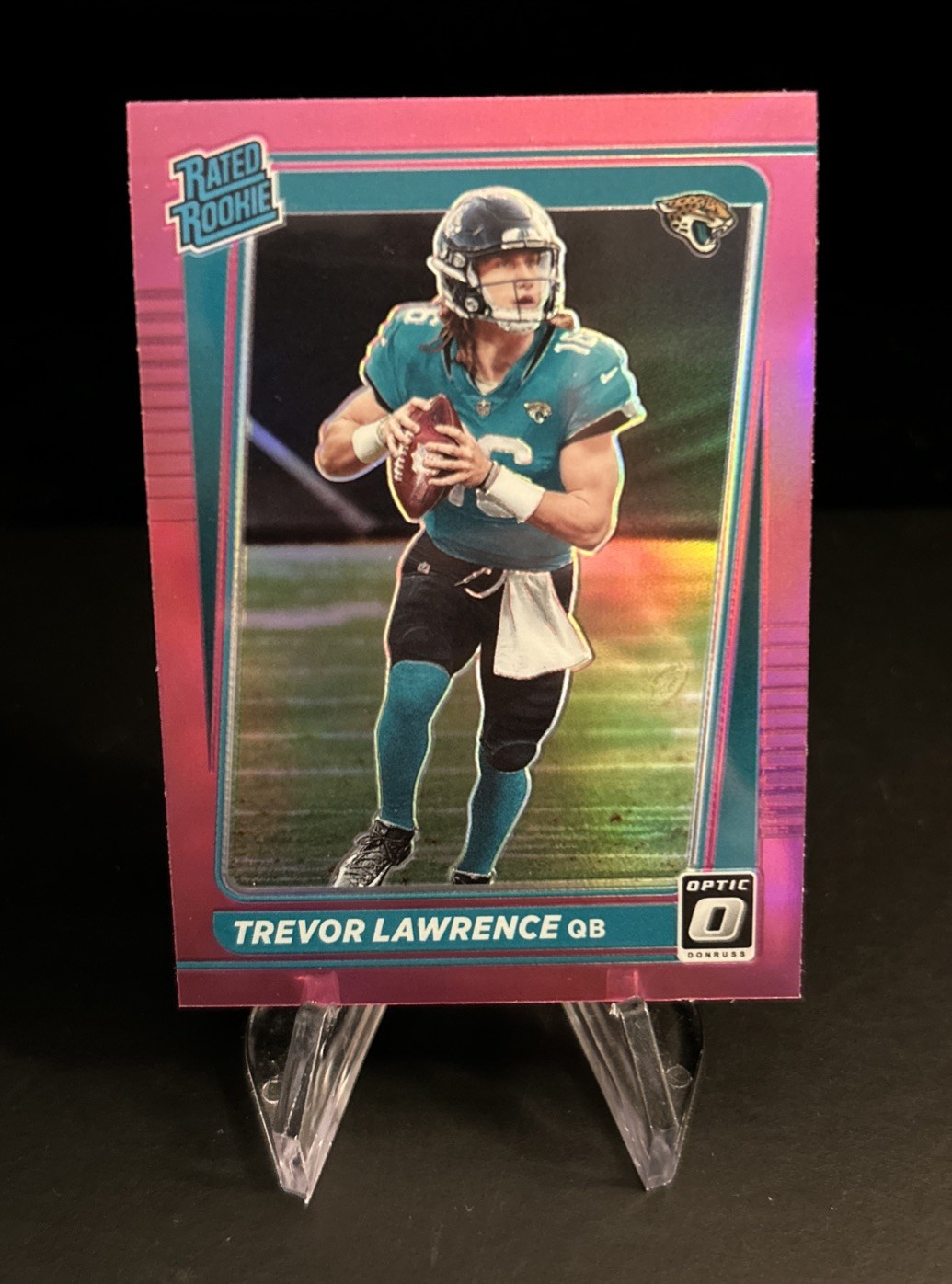 2021 Donruss #P-251 TREVOR LAWRENCE Rated Rookie Optic Pink Preview Jax Jaguars 