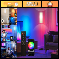Dimmable Smart LED Floor Lamp - RGB Colors, APP  Remote Control, 67" Tall for L