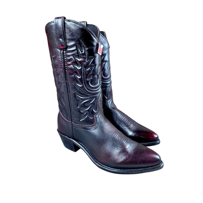 #ad Abilene #6461 12″ Western Boots Black Cherry Cowhide Made in USA Mens Size 8.5 D $99.99