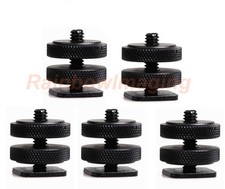 5 Pcs Hot Shoe to 1/4"-20 Male Post Adapter for Tripod, Led light, Monitor