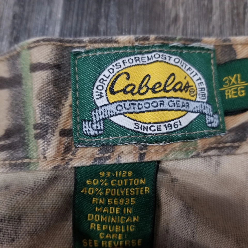 Брюки мужские Cabelas 3XL желтовато-коричневые с регулируемой талией брюки-карго с лезвием трава камуфляж - Изображение 4 из 4