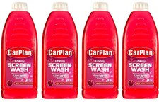 CarPlan Cherry Screen Wash 4 x 1 Litre | Windscreen Washer Fluid | Streak-Free 3.64 per litre