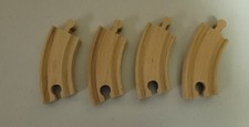 Brio Wooden Railway Train Short Curved Tracks 33337 Very Good Condition