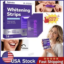 Purple Teeth Whitening Strips   Peroxide Free  Enamel-Safe, 14 Count 2026-NEW