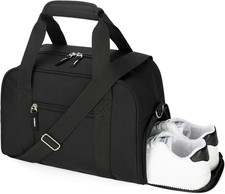14 Inch Small Gym Bag with Shoe Compartment  Mini Duffle Bag for Men  Women, L