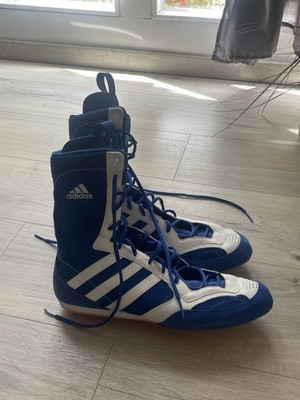adidas Box Hog 4 Boxschuhe, Blau/Weiß In Gr. 45