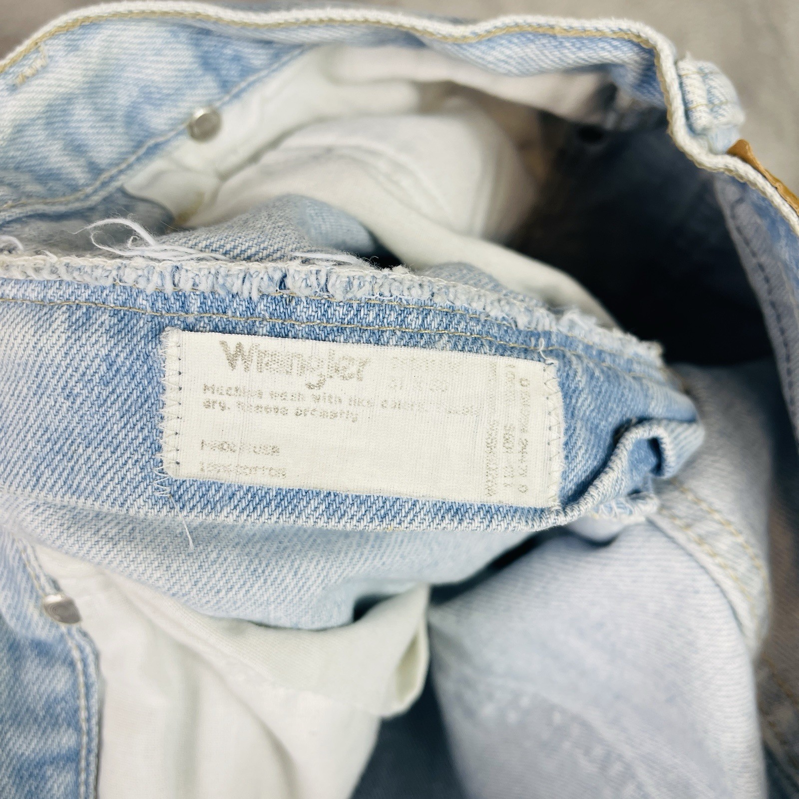 Vtg Wrangler Jeans Mens 31x30 Light Blue Straight Cowboy Western Made in USA thumbnail 4