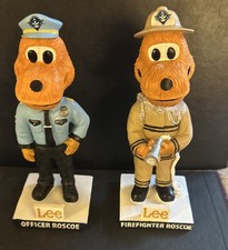 Milwaukee Admirals Mascot Roscoe Police And Fire Fighter Bobbleheads  In Box