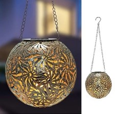 Solar Hanging Lantern LED Lights Yard Patio Garden Lamp Outdoor Decor Waterproof