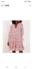 Tuckernuck Pomander Place Kenzo Floral Tiered Mini Long Sleeve Dress Size Large