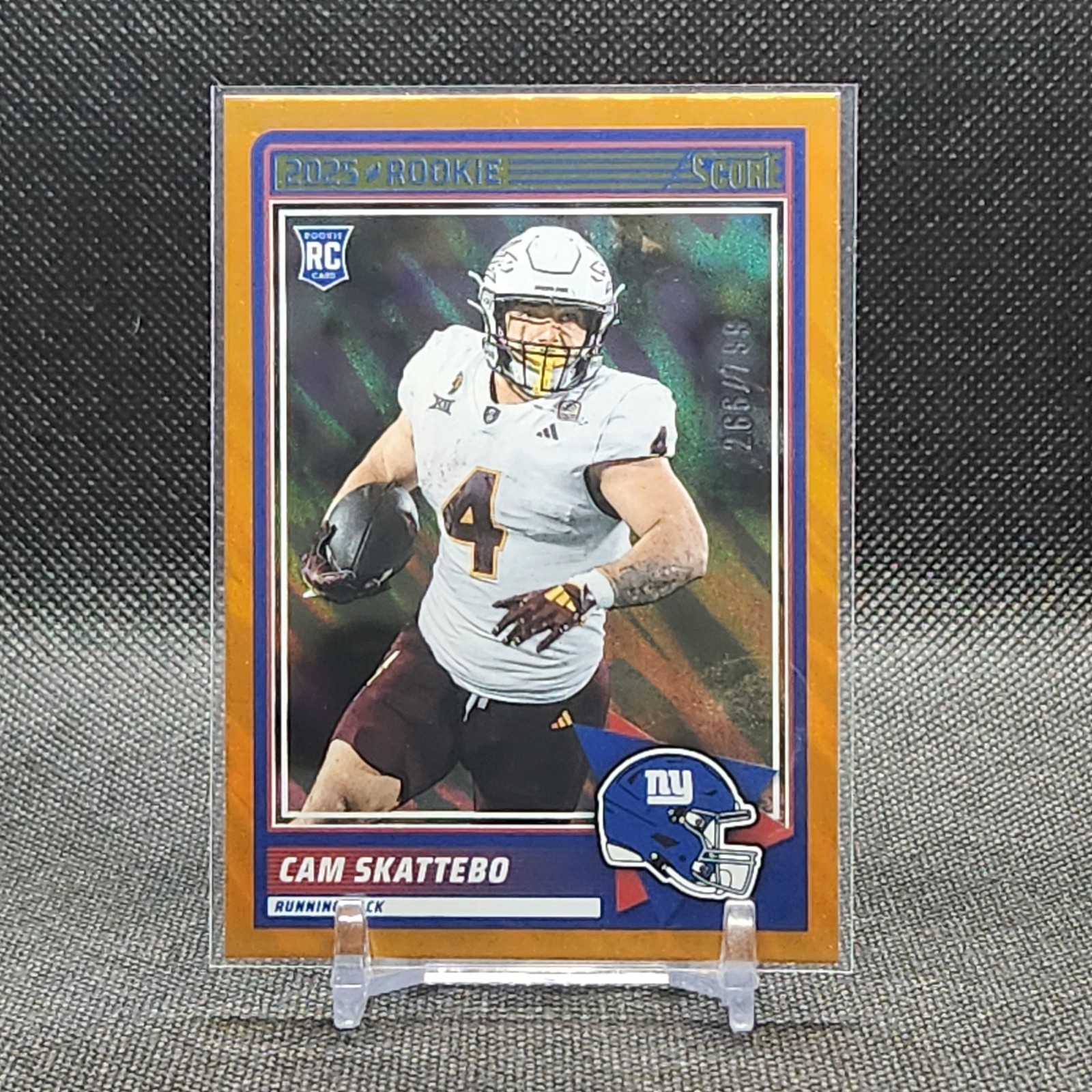 2025 Score Rookies Cameron Skattebo #1 Lava /799 RC Giants 