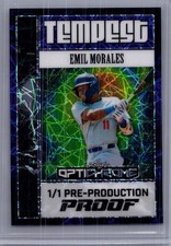 Emil Morales 2025 Leaf Optichrome Baseball 1/1 Pre Production Proof
