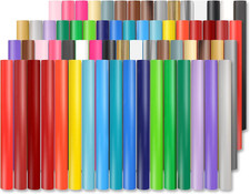 65 Pack Permanent Adhesive Vinyl Sheets 12x12 Inch for Craft Cutting