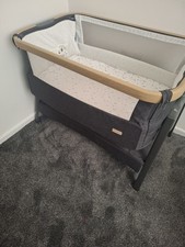 Tutti Bambini Katie Baby Cot Grey Sleigh Bed with Mattress