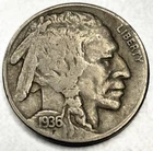 1936-S Buffalo 🦬 Indian Head Nickel 5c F Fine - 1055