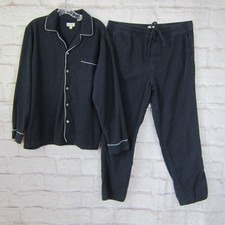 J CREW Blue Heathered Flannel Pajama Set Size L
