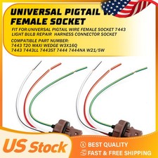 Tail Lamp Rear SocketFits For Universal Pigtail Female Wire Socket 7443 Light