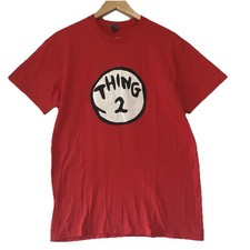 Thing 2 Tee Shirt, Red Dr. Seuss Cat In The Hat Shirt Size Medium Unisex
