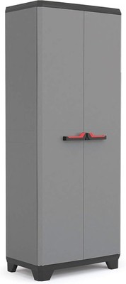Stilo High Indoor Garage Allzweckschrank - Grau/Schwarz/Rot
