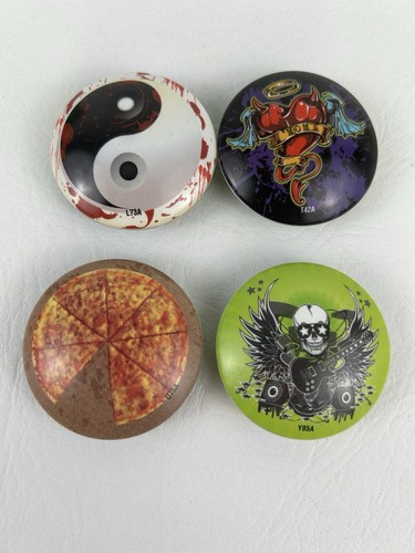 Roxx Toy Assorted Lot TCG Round Game Pieces 2012 Pizza Tattoo Yin Yang Skull