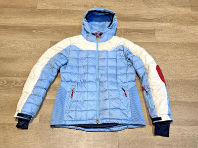 Perfect Moment Blue Quilted Down Puffer Ski Jacket Women s Size XL Airstastic EX