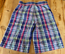 VTG Polo Ralph Lauren Boys Madras Plaid Swim Trunks Youth L Mesh Lined Pony Logo