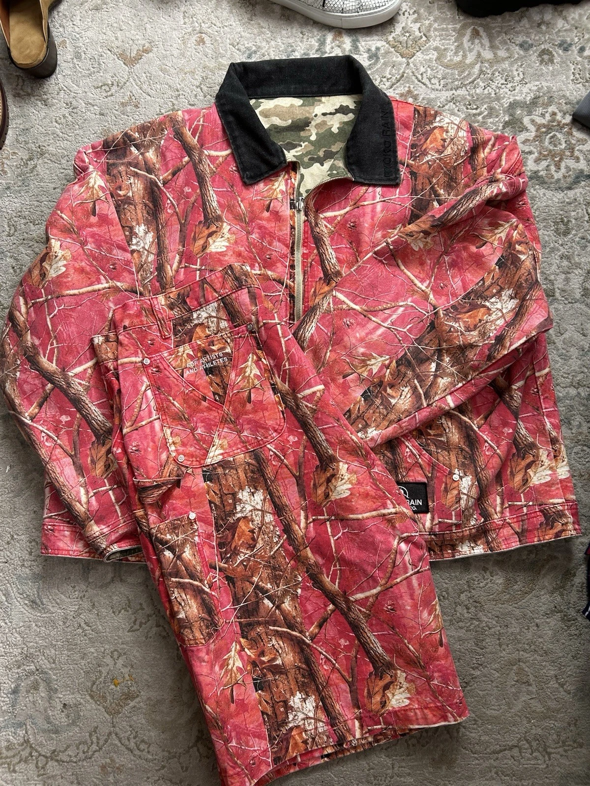 Ryoko Rain Reversible Camo Work Jacket & Shorts Set Men’s Size XXL (38) GREAT - product detail image 1