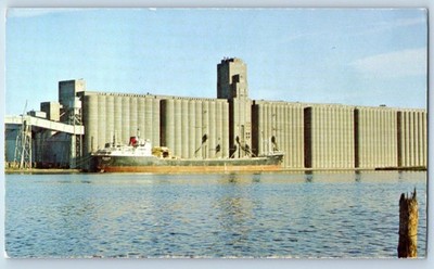 1960 Superior Wisconsin Postcard Indland Port Elevator GTA's Terminal Building
