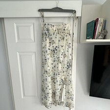 Beautiful Monsoon Blue Floral Print Midi Sleeveless Summer Dress