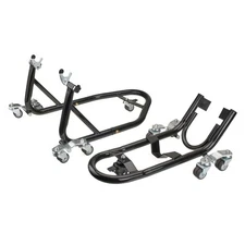 Warrior Front & Rear Motorcycle Paddock Stand - Universal, Easy Lift & Manoeuvre