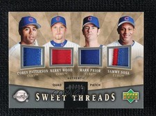 Parche cuádruple Sweet Spot Threads 2004 7/15 Sammy Sosa Corey Patterson 00em