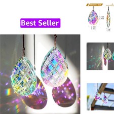 2PCS 3'' Prisms Crystal Suncatcher for Window Hanging Rainbow Maker