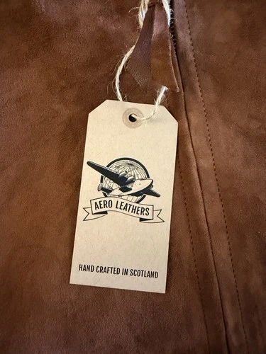 Aero Leathers Men’s 1950s College Bomber Jacket Goat Suede 42 Zip Lined image 7