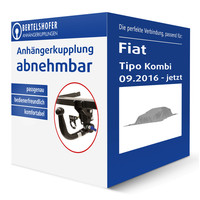 Towcar AnhäNgerkupplung Abnehmbar für Fiat Tipo Kombi Typ 356 AHK