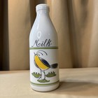 Vintage Egizia White Glass Milk Bottle with Bird 10" Made in Italy 1 Quart EUC  — photo 6