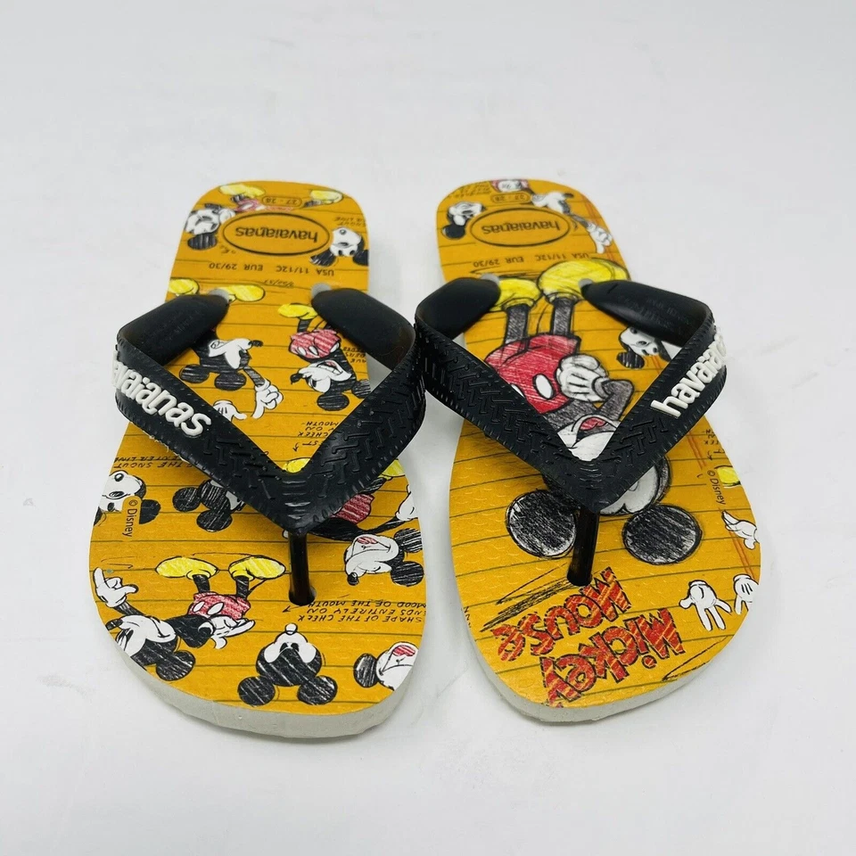Havaianas Toddlers Sz 11/12C Mickey Mouse Flip Flops Beach Vacation  - Image 3 of 4