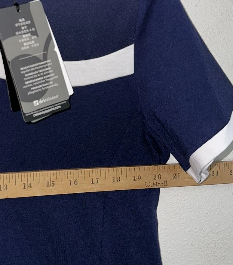 NUEVO Polo de golf Callaway XL para mujer Opti-Dri elástico azul marino mezcla de algodón Foto 3 de 4