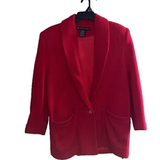 VTG-I.B.diffusion-M-red-lambswool and rabbit hair blend-cardigan sweater/jacket.