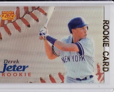 DEREK JETER ROOKIE CARD Baseball SPORTFLIX MLB RC New York Yankees HOFer!