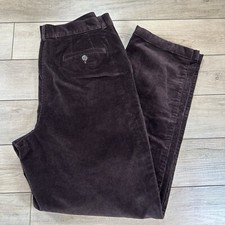 LL Bean Corduroy Pants Womens 14 Medium Tall Brown Pockets 34x30.5 Vintage