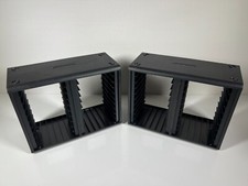 Openstock Vtg Black Plastic Organizer Storage Rack 80 Cassette Tapes Lot of 2