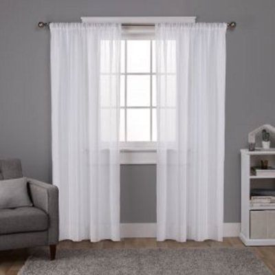 Exclusive Home Premium Quality Set of 2 Rod Pocket Curtain Panels 54'' x 108'' 