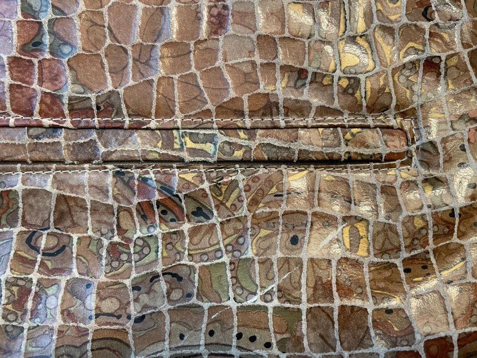 Bolso de Mano Estampado Piel de Serpiente Cuero Genuino de Pinky Excelente Estado Foto 4 de 4