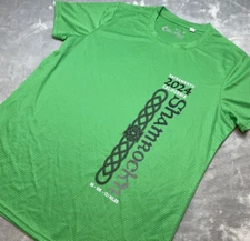 Sacramento Shamrock 5-10K Running Shirt Womens L Green Leslie Jordan 2024